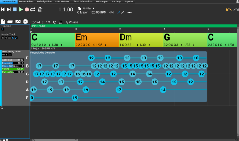 RapidComposer has been updated to version 5.4.1