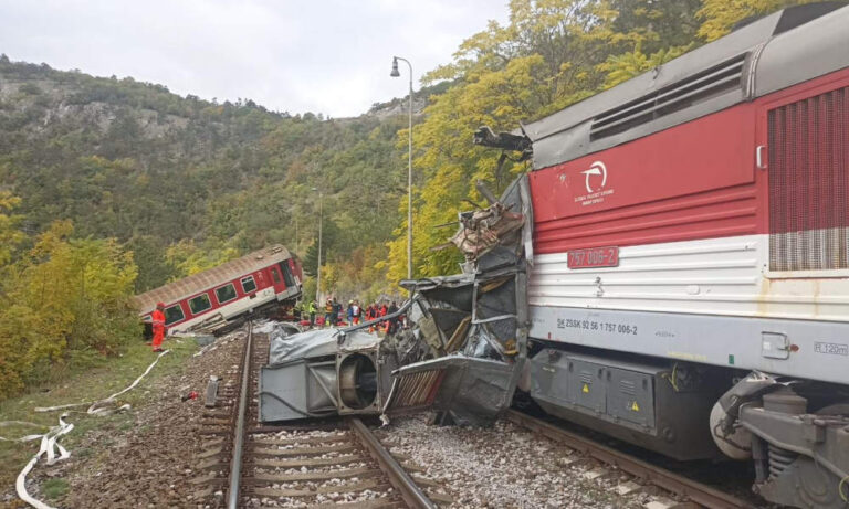 90 injured in head on train collision in eastern Slovakia
