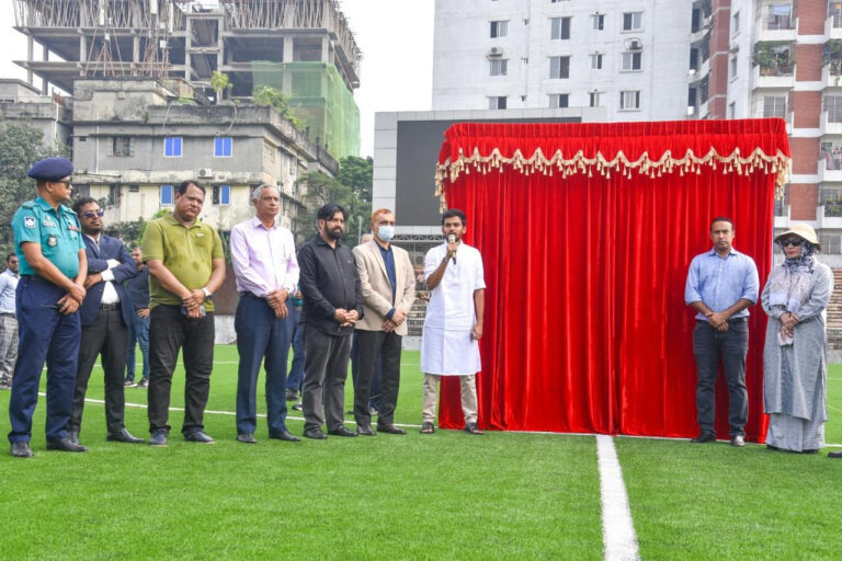 BFF unveils two new FIFA funded artificial turfs in Dhaka