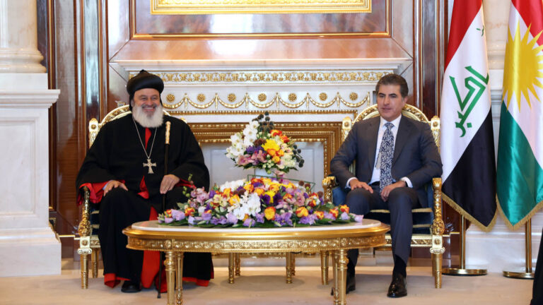 Barzani meets Syriac Orthodox Patriarch, celebrates church inaugurations