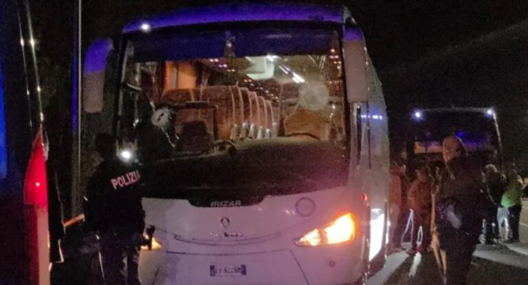 Bus driver killed in fan stone attack near Rieti