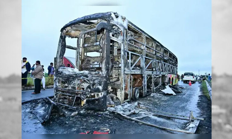 Bus fire kills 20 on Bengaluru-Hyderabad route