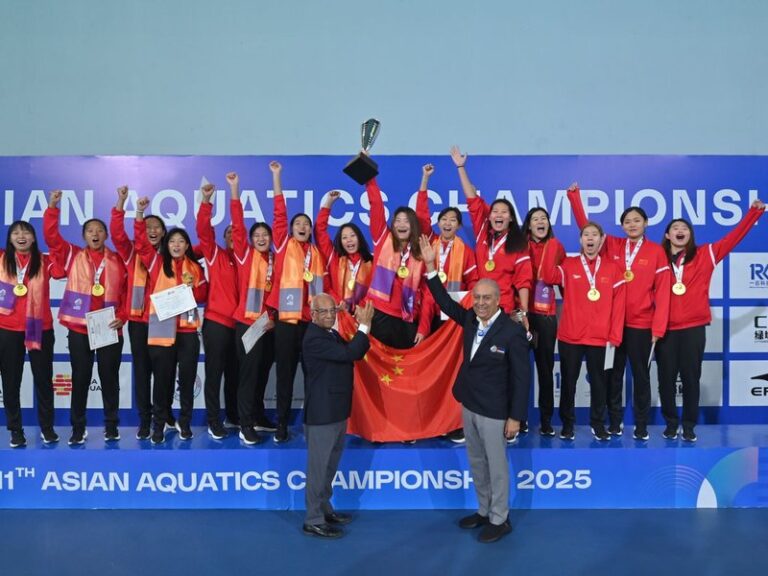 China sweeps gold in water polo at Asian Aquatic Championship