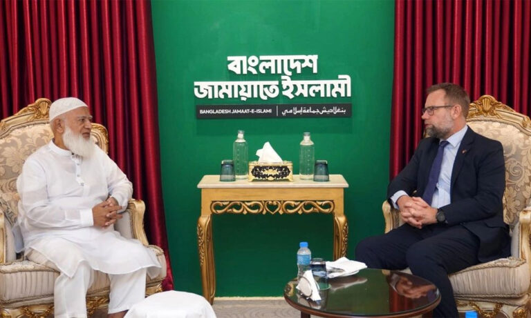 Danish ambassador meets Jamaat e Islami leader to discuss elections and trade