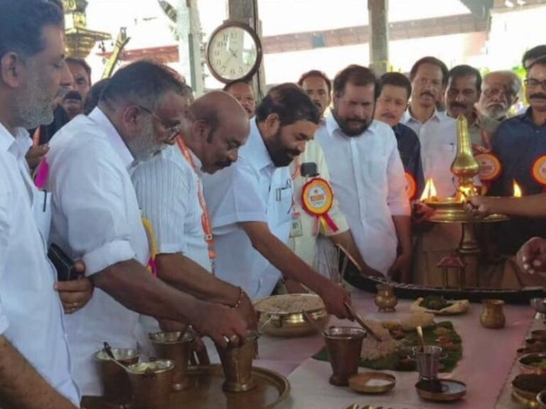 Feast served to minister before deity violates temple rituals