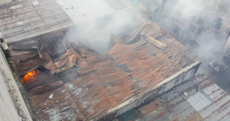Fire at illegal Mirpur godown under control