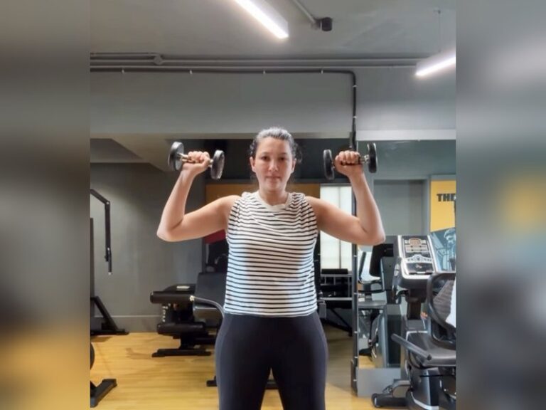 Gauahar Khan hits the gym just two months postpartum