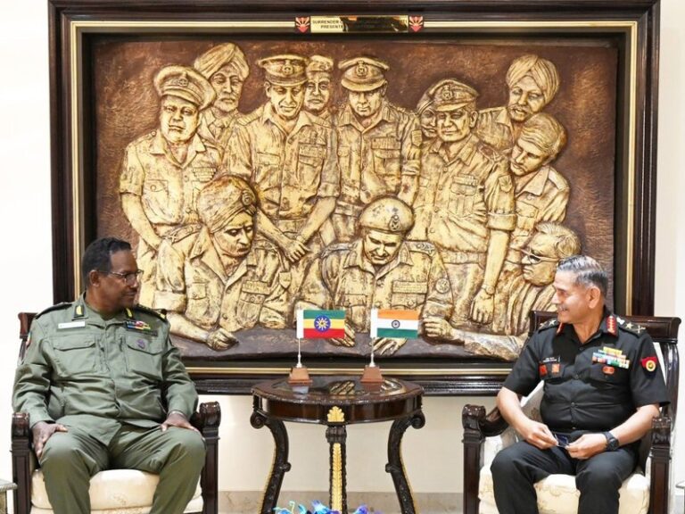 General Upendra Dwivedi meets Ethiopia’s top military leader in New Delhi