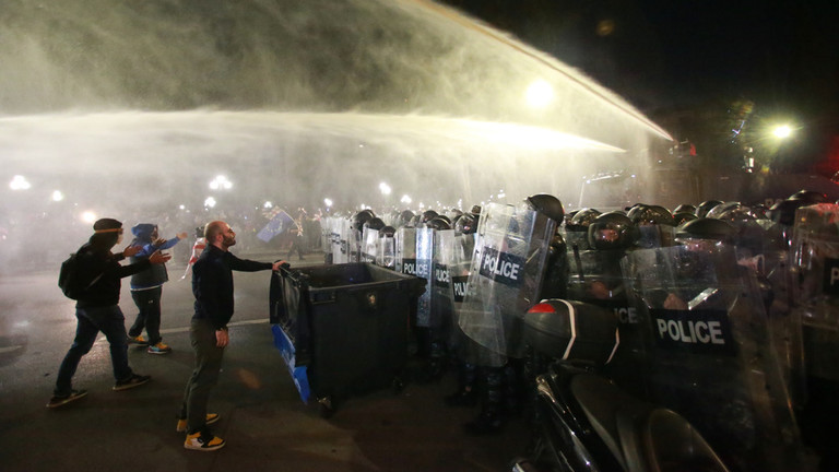 Georgia claims foreign backed coup attempt as protests erupt