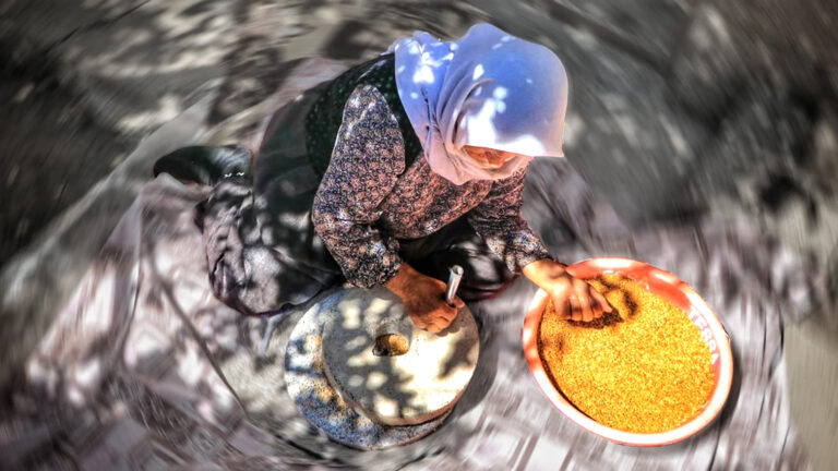 In Sarnijmar Kurdish women keep ancient grain grinding tradition alive