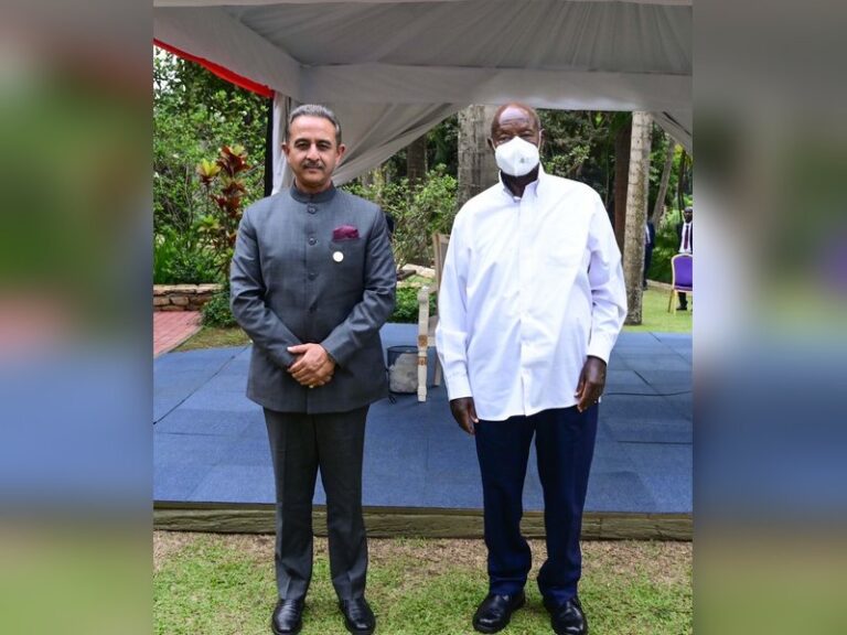 Kirti Vardhan Singh meets Uganda’s Museveni