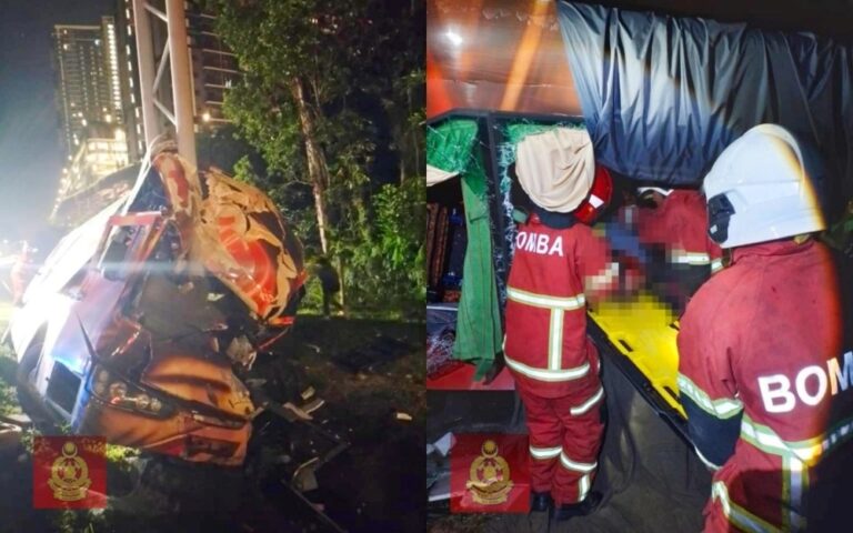 Man killed 18 injured in Selangor bus crash