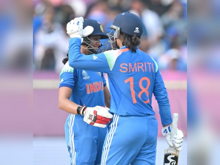 Mandhana Rawal blast record opening stand as India posts 330 against Australia