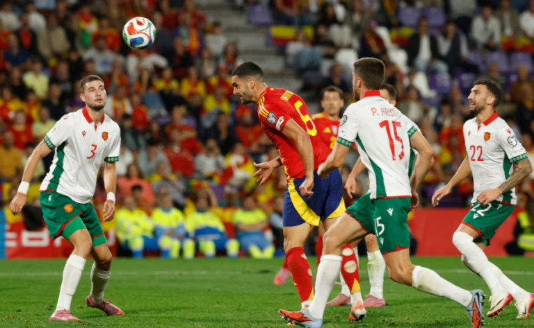 Mikel Merino scores twice as Spain beat Bulgaria 4 0