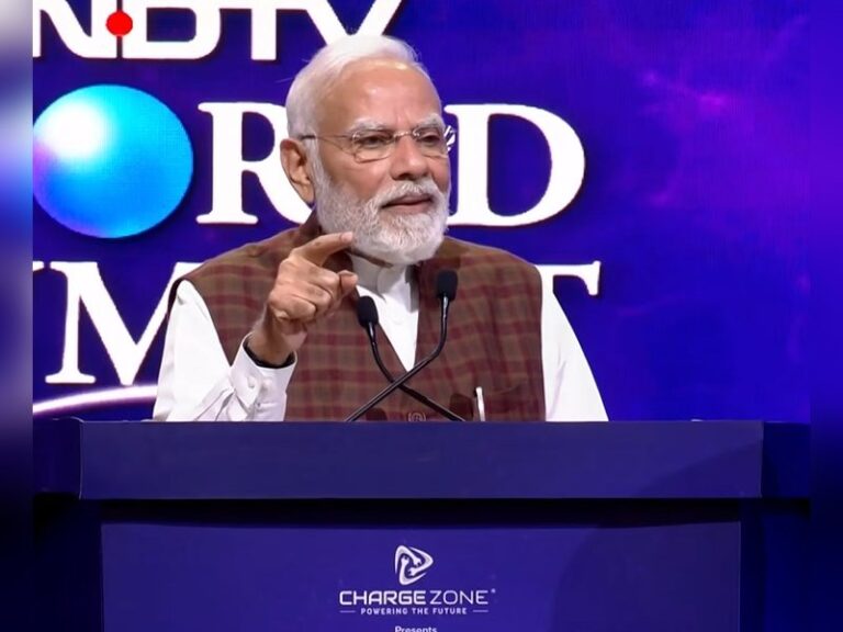 Modi blasts Congress-era failures at NDTV summit