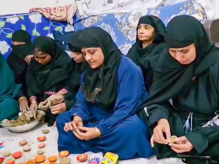 Muslim women light up Varanasi’s Dev Deepawali with eco-friendly diyas