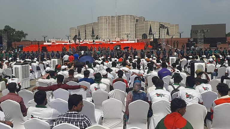 Protesters demand justice at July Charter event in Dhaka