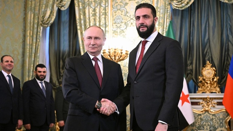 Putin hosts Syria’s al Sharaa, pledges support for new regime