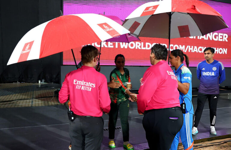 Rain forces washout in Bangladesh-India World Cup match