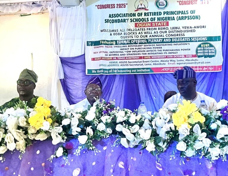 Retired principals urge free healthcare and pensions increase in Ogun State