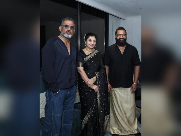 Rishab Shetty thanks Suniel Shetty for support at Kantara screening