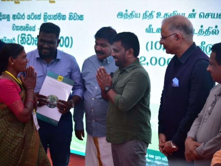 Sri Lankan president attends launch of 60000 home Indian project