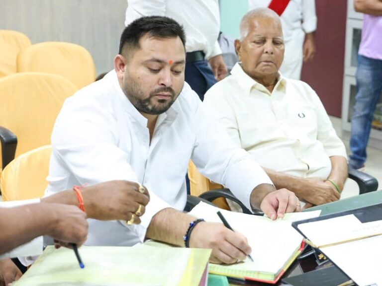 Tejashwi Yadav files nomination for third term in Raghopur with Rs 8.1 crore assets