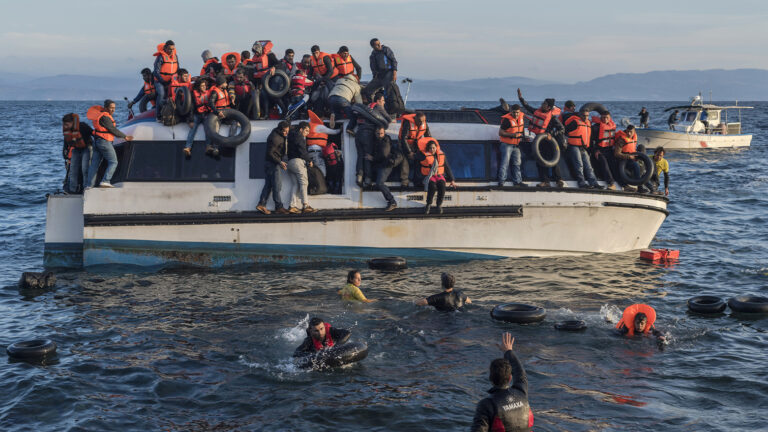 Two women die after migrant boat runs aground off Chios