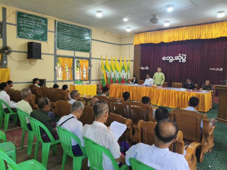 Election officials face tough questions from parties in Thanbyuzayat