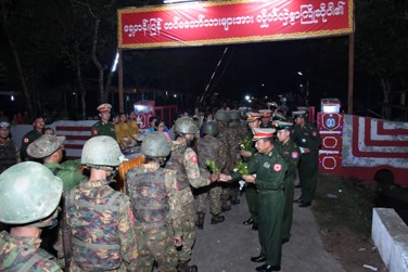 Yangon welcomes victorious Tatmadaw members from frontlines